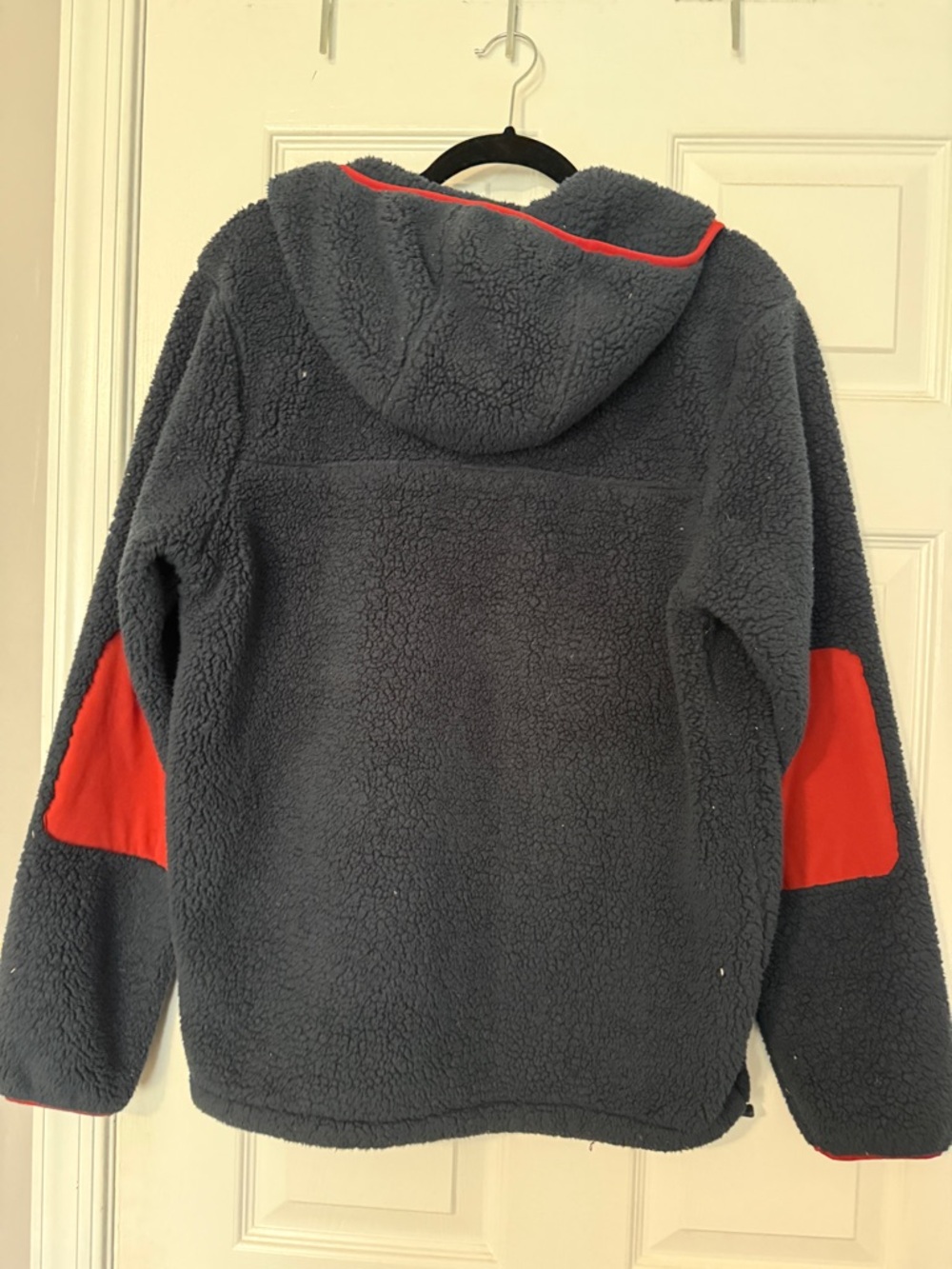 The North Face Navy Sherpa Jacket with Red Trim - Picture 5 of 8